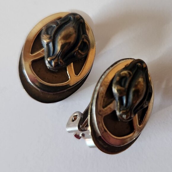 ✨ Lot of 7 Clip-On Earrings | Gold & Black, Pearl Accent, Retro Style - Picture 4 of 9